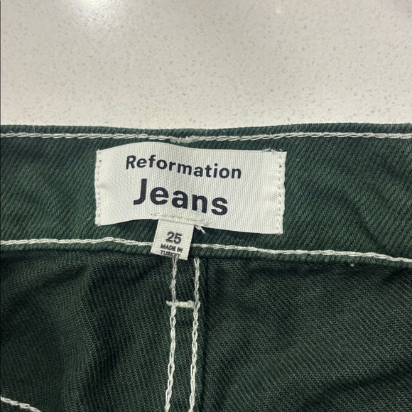 Reformation Cowboy Straight Jeans Emerald Size 25 - Picture 4 of 4